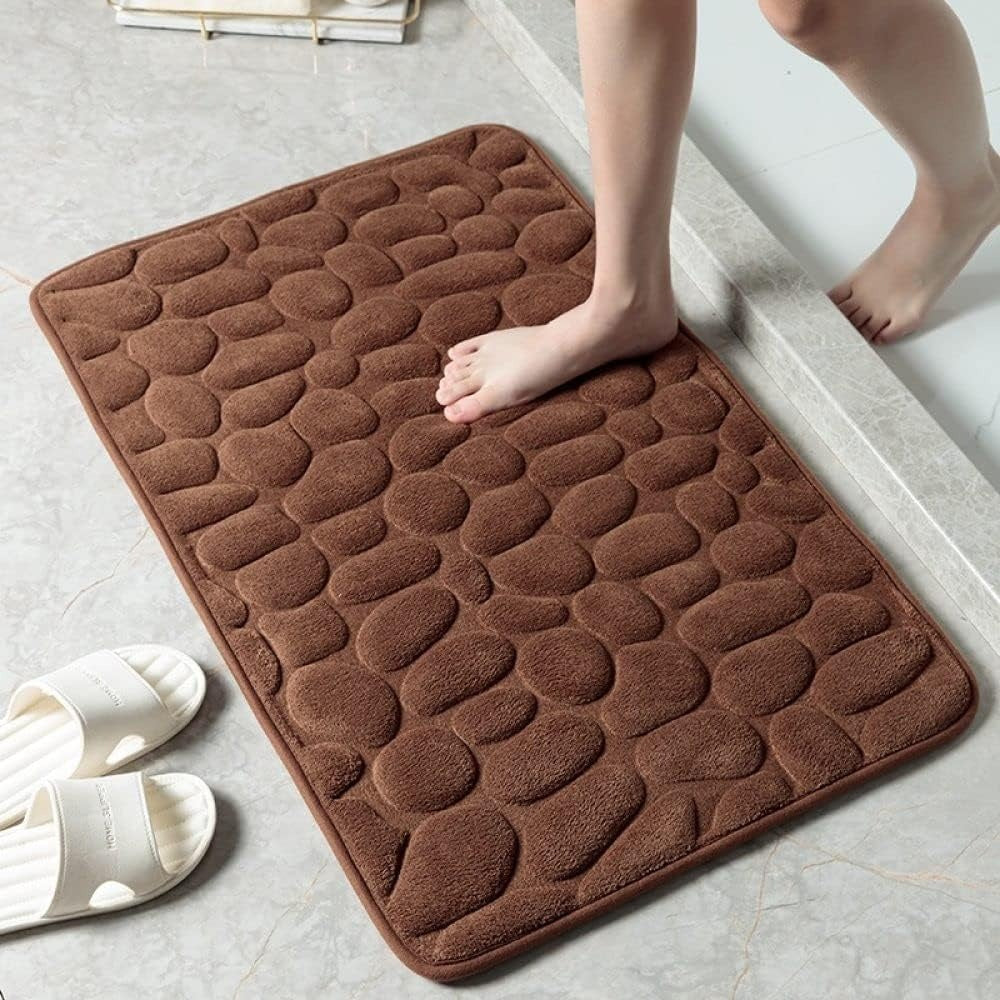 Velora – Tapis en Microfibre Texturé Antidérapant et Absorbant
