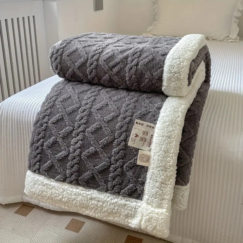 Lunara – Plaid Sherpa Réversible Ultra-Doux et Cosy