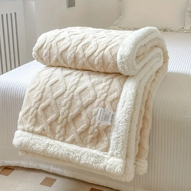 Lunara – Plaid Sherpa Réversible Ultra-Doux et Cosy