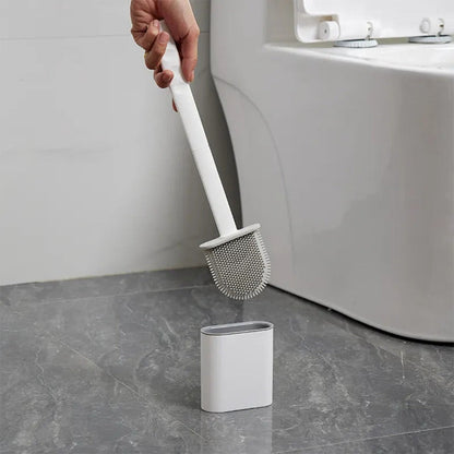 Orion – Brosse de Toilette en Silicone Antibactérienne et Durable avec Support Mural