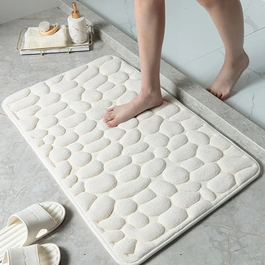 Velora – Tapis en Microfibre Texturé Antidérapant et Absorbant