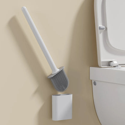 Orion – Brosse de Toilette en Silicone Antibactérienne et Durable avec Support Mural
