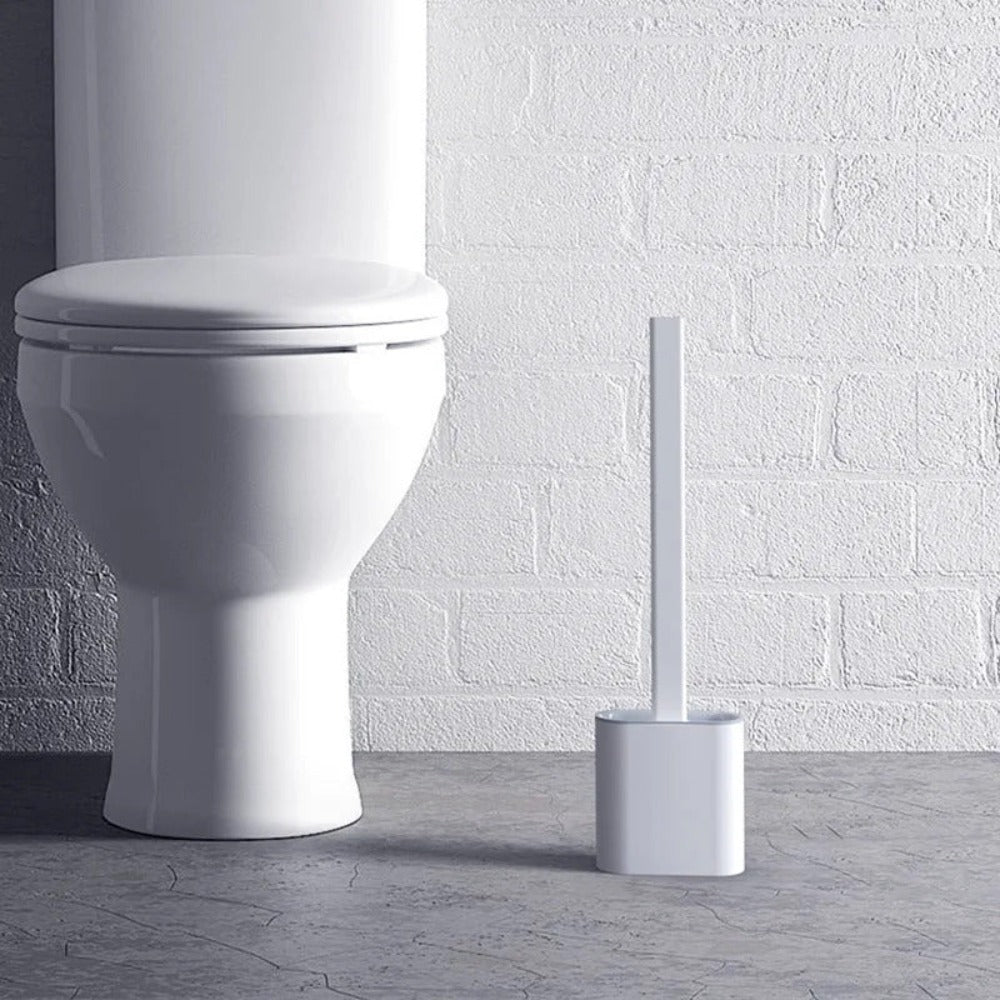 Orion – Brosse de Toilette en Silicone Antibactérienne et Durable avec Support Mural