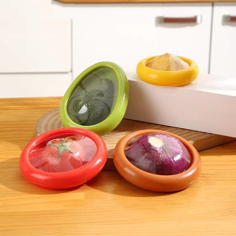 Couvre-Aliments Réutilisables pour Frigo, Couvercles Hermétiques en Silicone pour Fruits et Légumes Coupés, sans BPA, Lavables