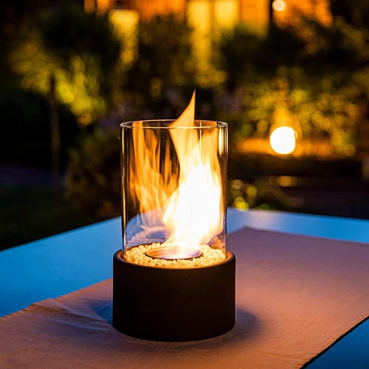 Orion – Lampe à Huile en Métal et Verre Élégante