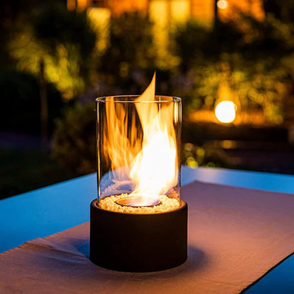 Orion – Lampe à Huile en Métal et Verre Élégante