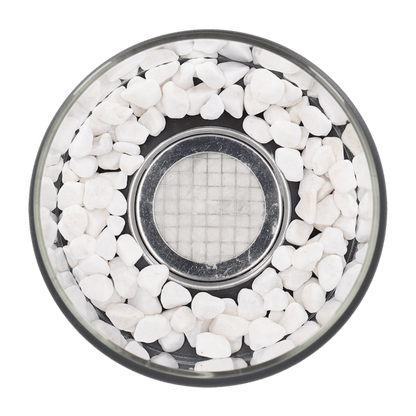 Orion – Lampe à Huile en Métal et Verre Élégante