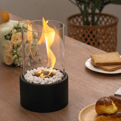 Orion – Lampe à Huile en Métal et Verre Élégante