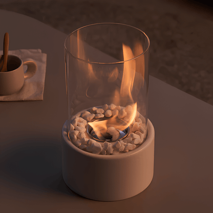 Orion – Lampe à Huile en Métal et Verre Élégante
