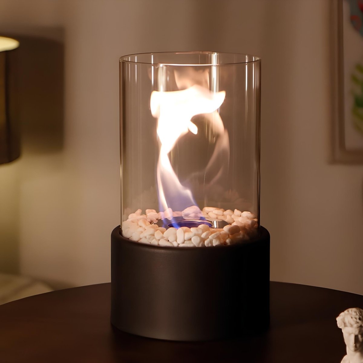 Orion – Lampe à Huile en Métal et Verre Élégante