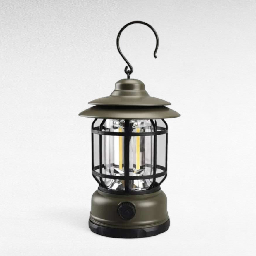 Lumora – Lampe de Camping Rechargeable LED au Style Vintage et Luminosité Ajustable