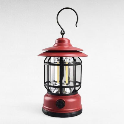 Lumora – Lampe de Camping Rechargeable LED au Style Vintage et Luminosité Ajustable