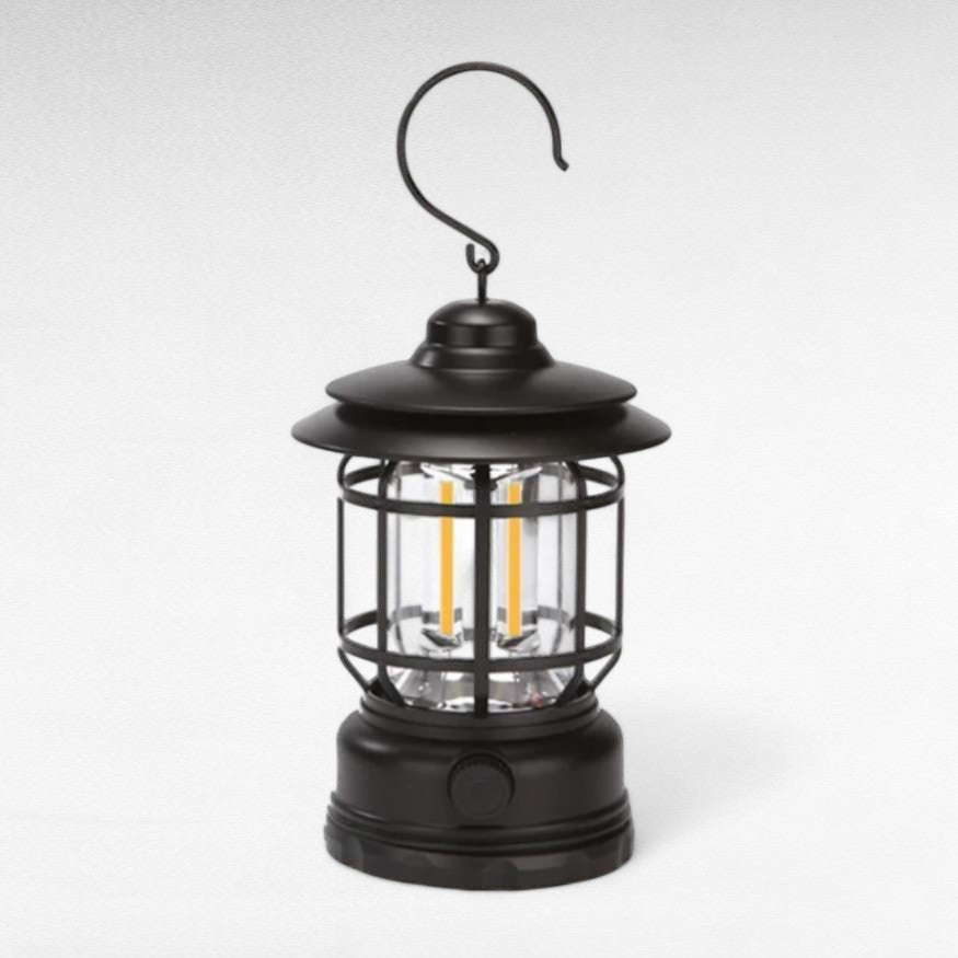 Lumora – Lampe de Camping Rechargeable LED au Style Vintage et Luminosité Ajustable