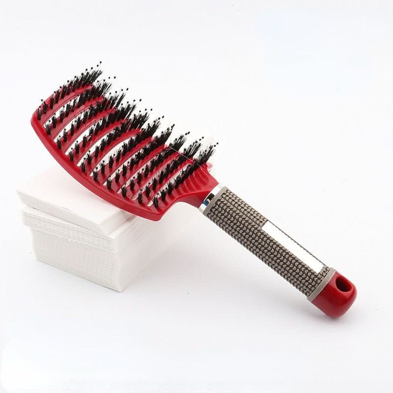 Brosse à Cheveux Démêlante Souple à Picots Flexibles pour Cheveux Mouillés et Secs Unisexe Format Ergonomique