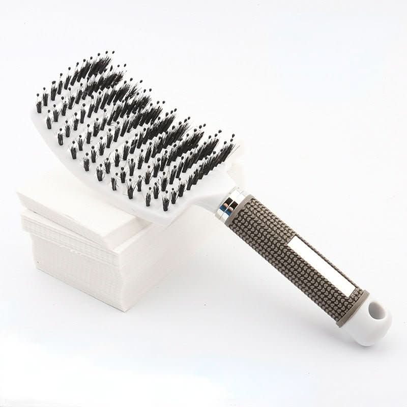 Brosse à Cheveux Démêlante Souple à Picots Flexibles pour Cheveux Mouillés et Secs Unisexe Format Ergonomique