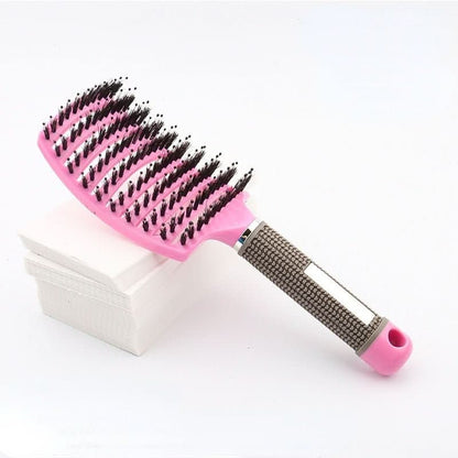 Brosse à Cheveux Démêlante Souple à Picots Flexibles pour Cheveux Mouillés et Secs Unisexe Format Ergonomique