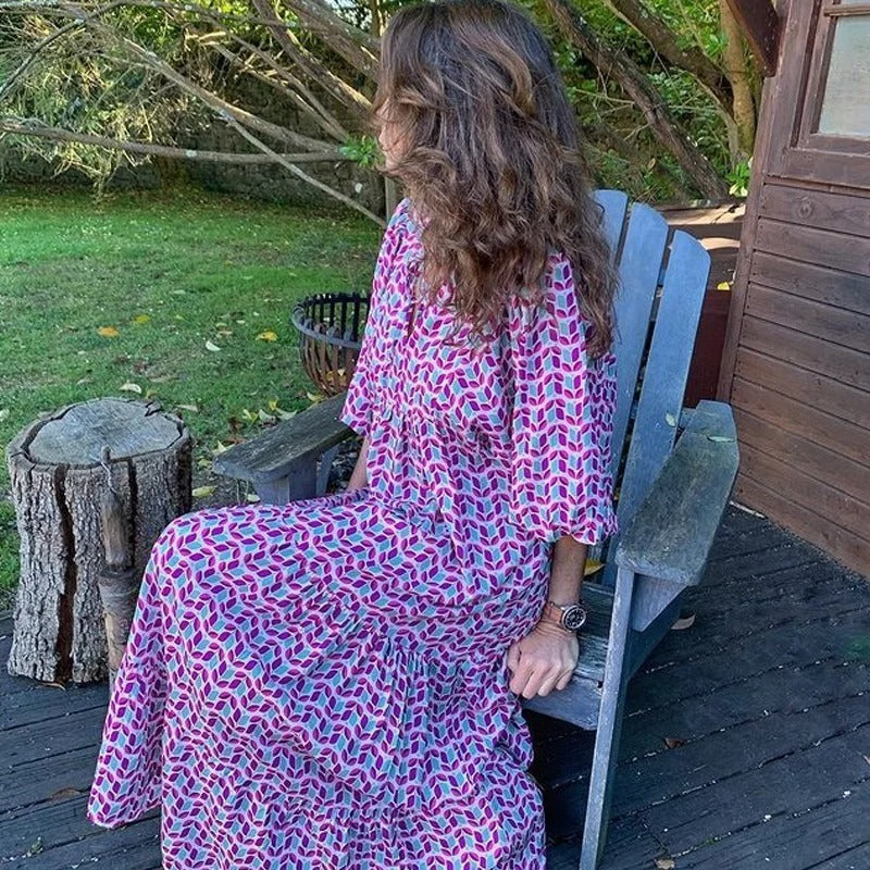 Robes à Imprimé Géométrique - Mode Légère et Respirante - Aurelles