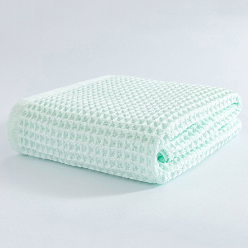 Serviette de Bain en Coton Gaufré à Séchage Rapide de Style Spa Japonais