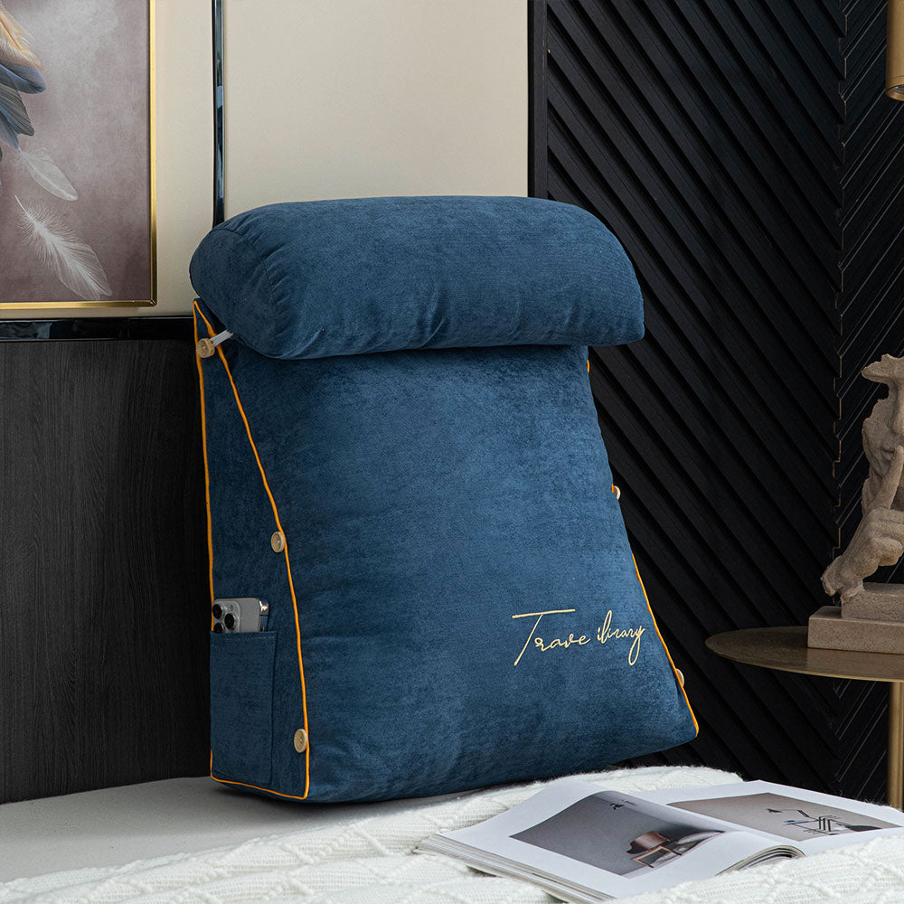 Lunara – Coussin de Lecture avec Dossier Ergonomique et Franges de Luxe