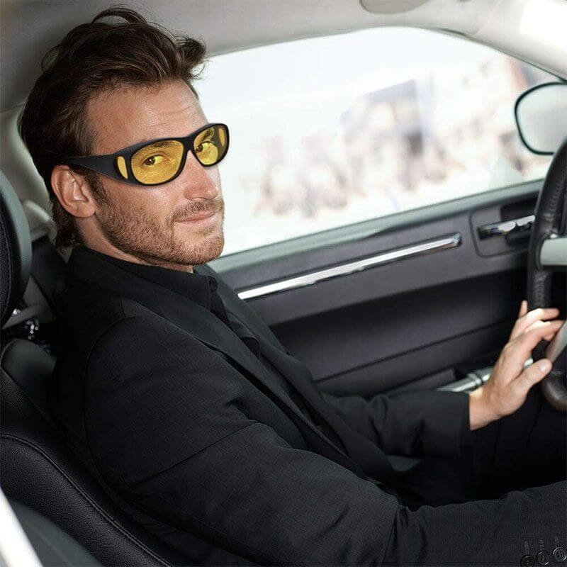 Yellow Lens Anti-Glare Night Driving Glasses for Men and Women