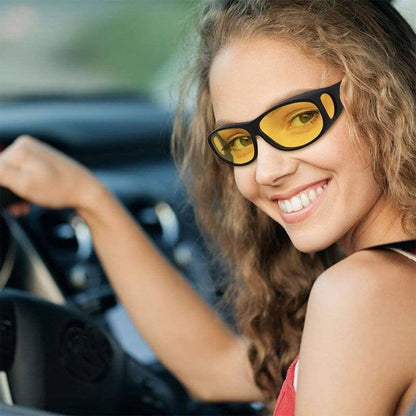 Yellow Lens Anti-Glare Night Driving Glasses for Men and Women