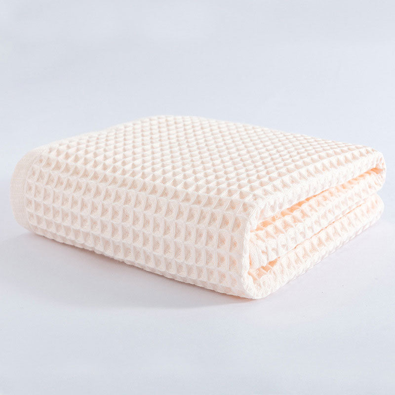Serviette de Bain en Coton Gaufré à Séchage Rapide de Style Spa Japonais