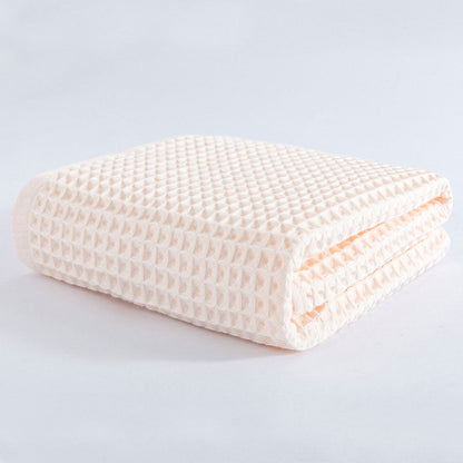 Serviette de Bain en Coton Gaufré à Séchage Rapide de Style Spa Japonais