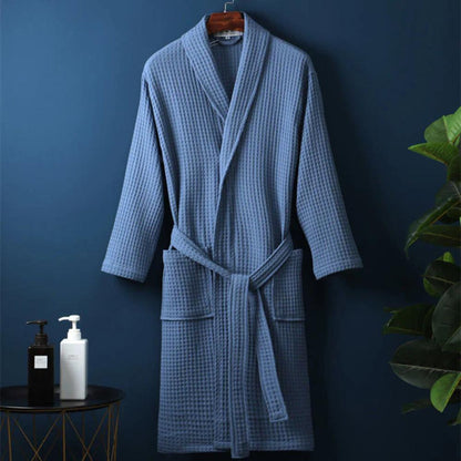 Velora – Peignoir en Coton Gaufré Léger et Confortable