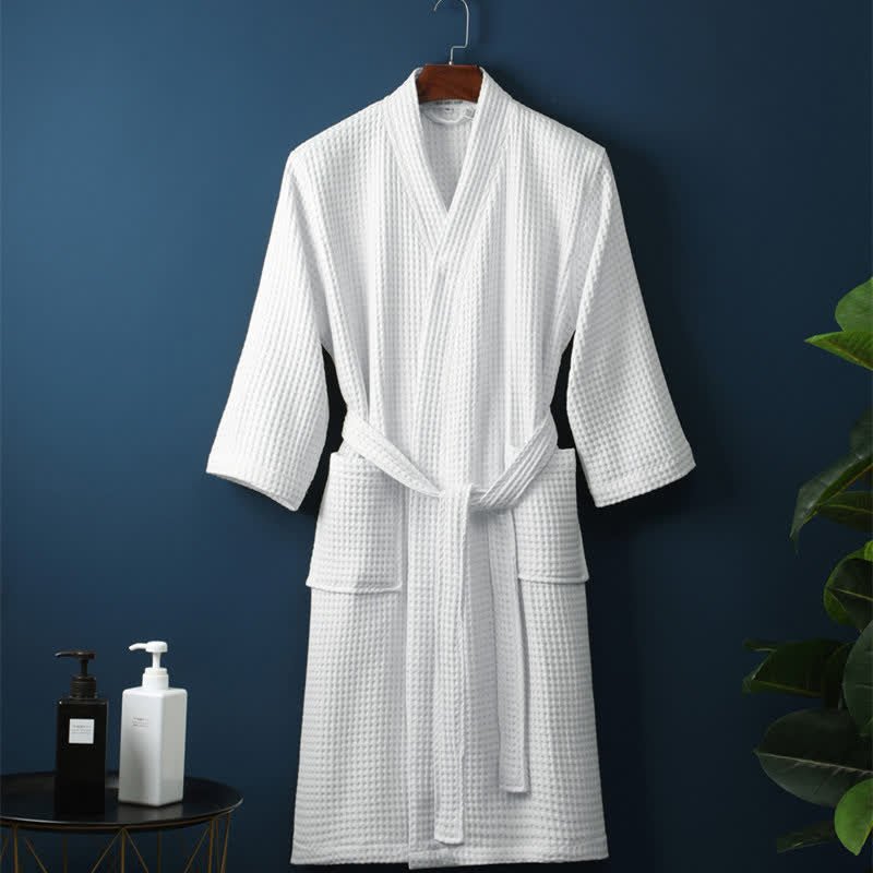 Velora – Peignoir en Coton Gaufré Léger et Confortable
