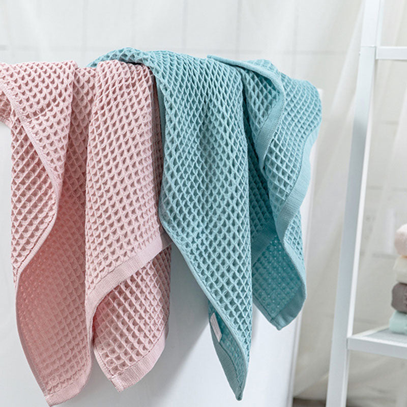 Serviette de Bain en Coton Gaufré à Séchage Rapide de Style Spa Japonais