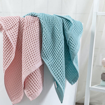 Serviette de Bain en Coton Gaufré à Séchage Rapide de Style Spa Japonais