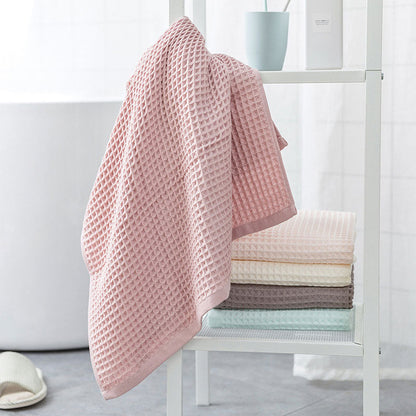 Serviette de Bain en Coton Gaufré à Séchage Rapide de Style Spa Japonais
