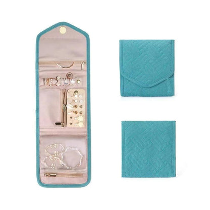 Pochette à Bijoux Pliable de Voyage pour Femme avec Compartiments pour Bagues Colliers et Bracelets