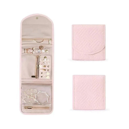 Pochette à Bijoux Pliable de Voyage pour Femme avec Compartiments pour Bagues Colliers et Bracelets