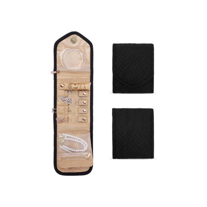 Pochette à Bijoux Pliable de Voyage pour Femme avec Compartiments pour Bagues Colliers et Bracelets