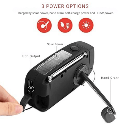 Lunara – Radio d’Urgence Portable Multifonctionnelle et Compacte