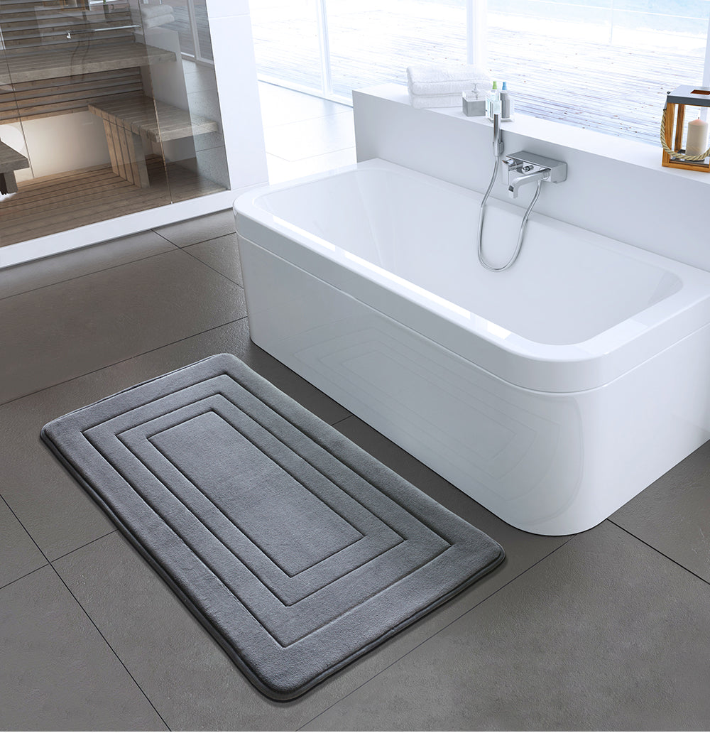 Terrana – Tapis de Bain Rectangulaire Antidérapant et Ultra Doux