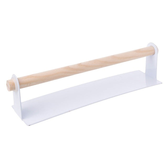 Terrana – Porte-Serviettes Adhésif en Métal et Bois Pratique