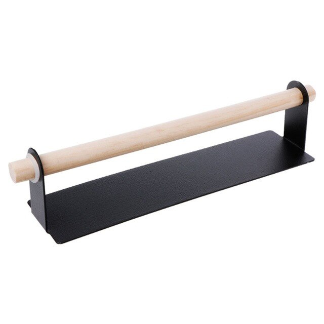 Terrana – Porte-Serviettes Adhésif en Métal et Bois Pratique
