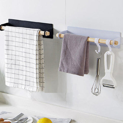 Terrana – Porte-Serviettes Adhésif en Métal et Bois Pratique