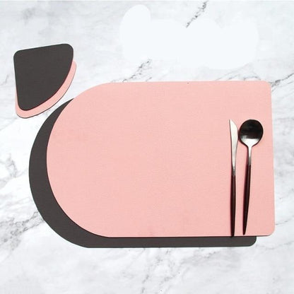 Lumera – Sets de Table et Sous-Verres Bicolores Élégants