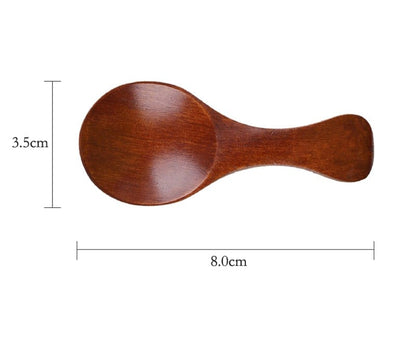 Set of 4 Small Wooden Spoons for Spice Jars, Salt, Sugar and Natural Kitchen Condiments