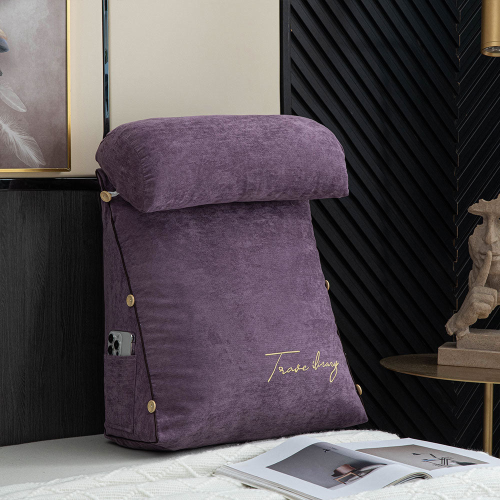 Lunara – Coussin de Lecture avec Dossier Ergonomique et Franges de Luxe