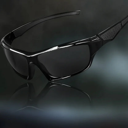 Lunettes de Soleil Sport Unisexes Polarisées Anti-Reflets Protection UV Monture Enveloppante avec Embouts Caoutchouc
