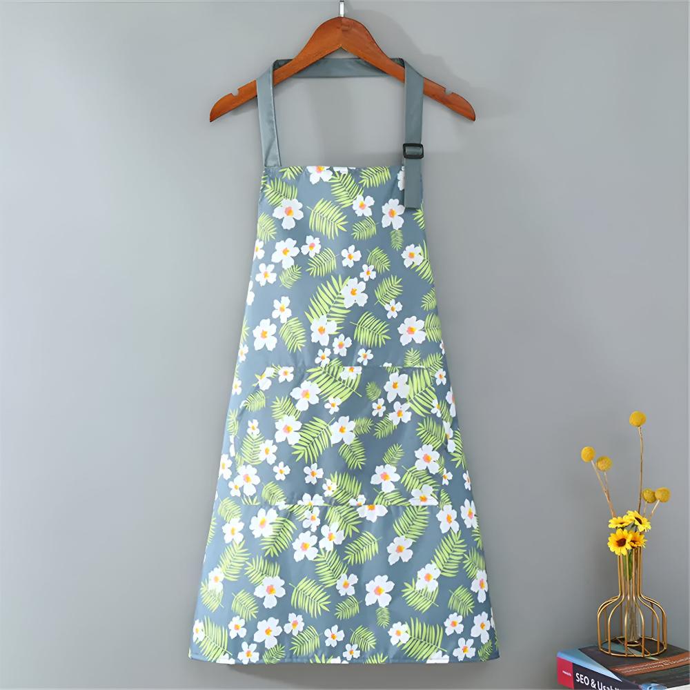 Lunara – Tablier de Cuisine en Coton Enduit à Imprimé Floral Vintage