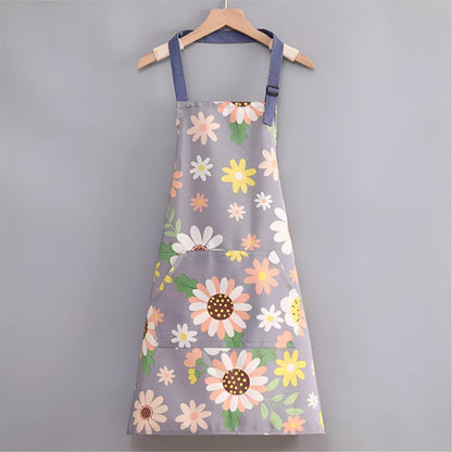Lunara – Tablier de Cuisine en Coton Enduit à Imprimé Floral Vintage