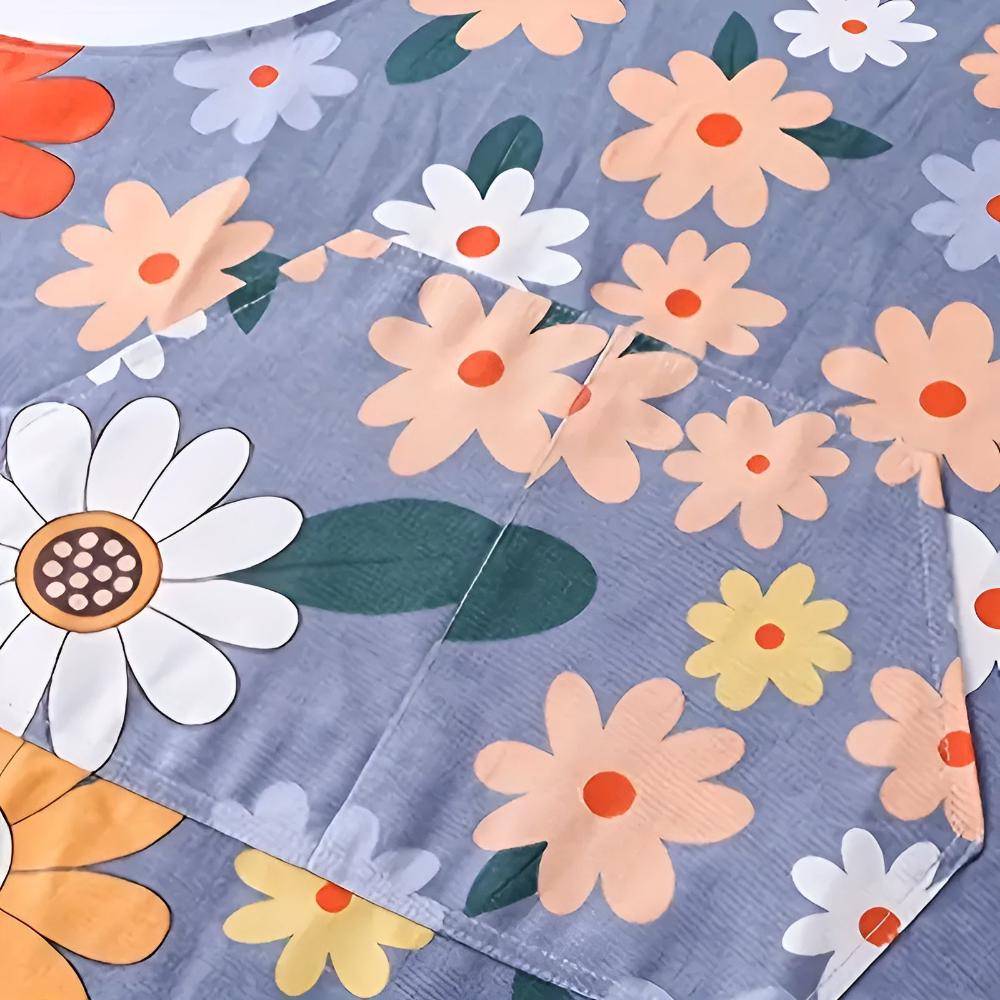 Lunara – Tablier de Cuisine en Coton Enduit à Imprimé Floral Vintage