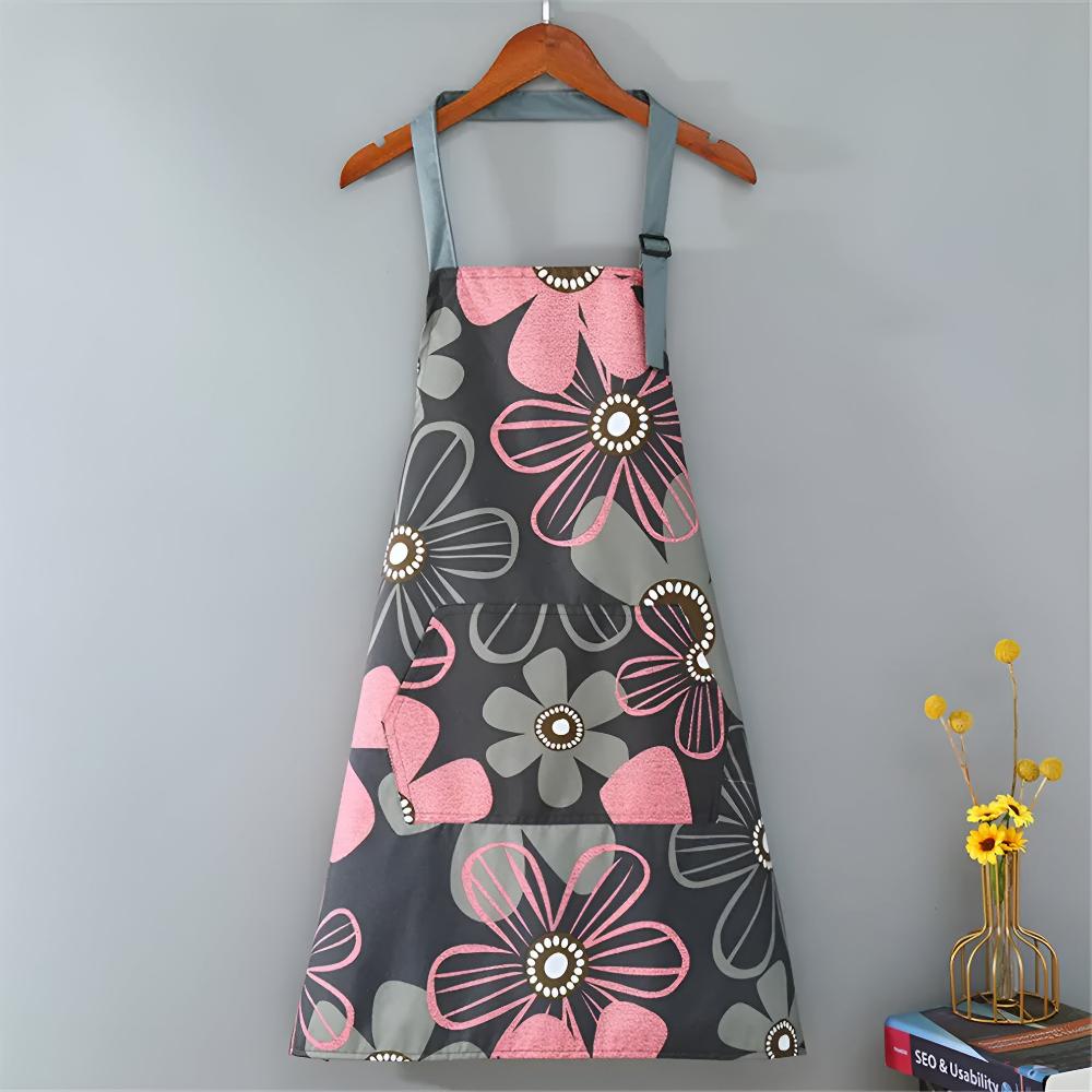 Lunara – Tablier de Cuisine en Coton Enduit à Imprimé Floral Vintage