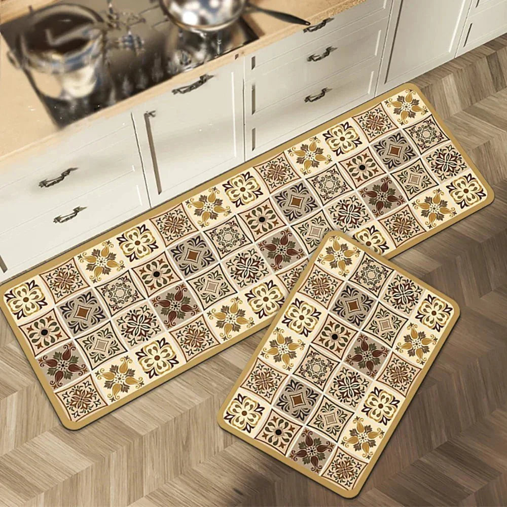 Terra – Tapis de Cuisine Antidérapant en Textile Texturé et Confortable