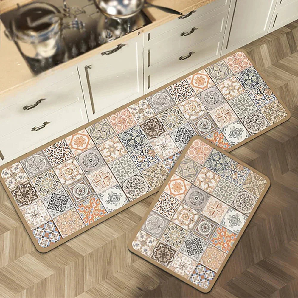 Terra – Tapis de Cuisine Antidérapant en Textile Texturé et Confortable